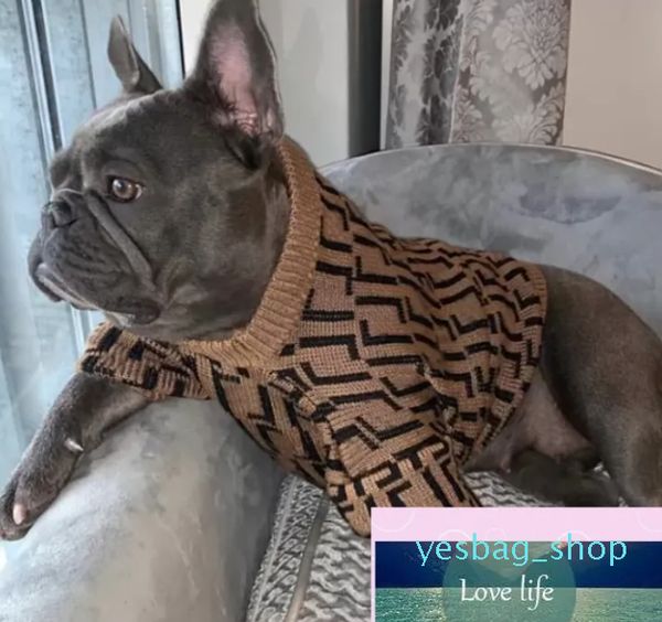 Qualidade cão vestuário outono inverno roupas para animais de estimação carta bordado filhote de cachorro camisola luxurys designers clohesTamanho: