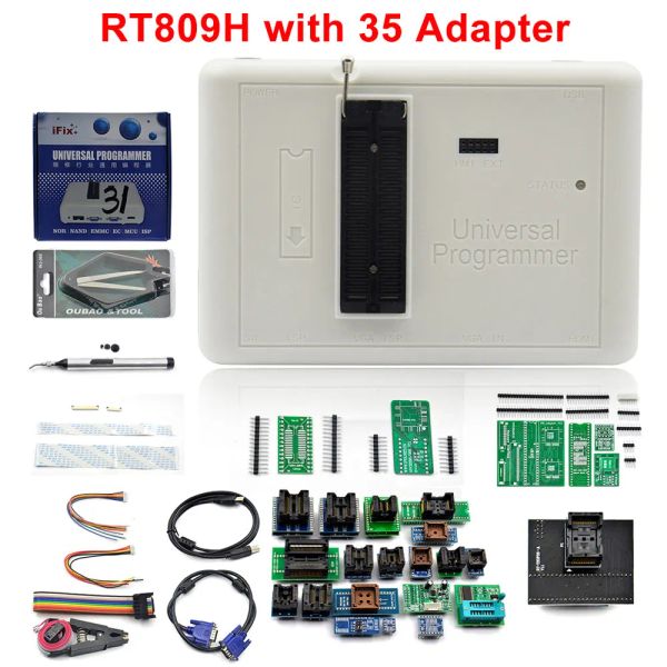 Hesap Makineleri Orijinal EDID KABLO RT809H USB Programcı Emmcnand Cabels Programlama Hesaplayıcı + 35 Adaptör Programı