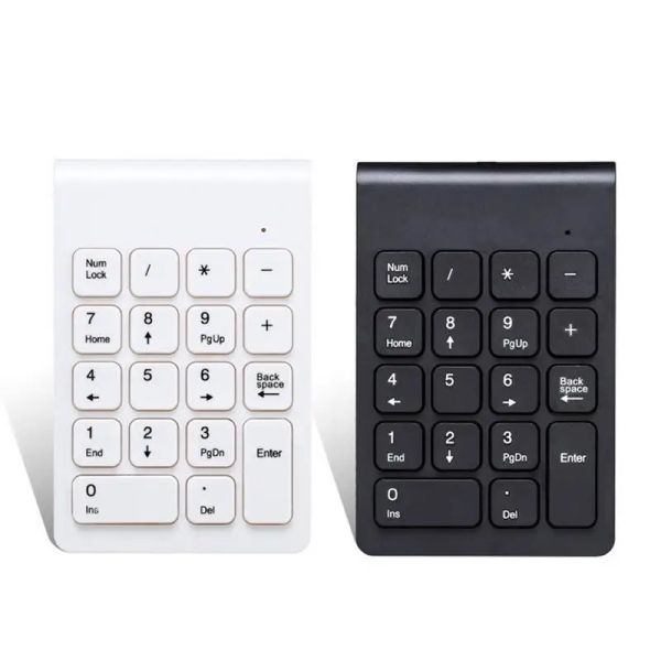 Keyboards Mini Wireless Numeric Keyboard 2.4GHz Stylish Tastatur 18 Tasten tragbare Numpad für Buchhaltungs -Teller Laptop -Notebook -Tablets