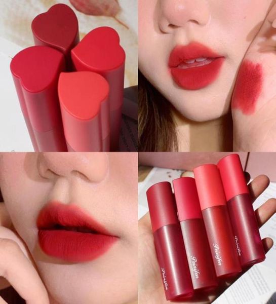 Lipgloss, Samt-Lippenstift, matte Textur, wasserfest und schweißfest, satte Farbe, HEARTSHAPE Cosmetics Labiales TSLM18413314