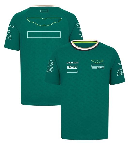 8EJ3 Polos maschile F1 2024 T-shirt del pilota ufficiale Formula 1 Polo Shirt Short Short Shitch Fan Fashion Green Jersey T-shirt Custom