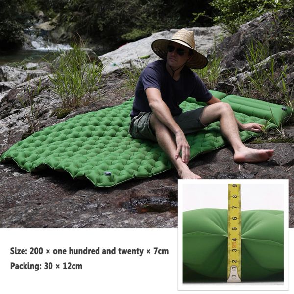 Matte Ultraleichte Campingmatte Aufblasbare Matratze 2 Personen Isomatte Wasserdichte Unterlage Verdickte Campingmatte Luftaufblasbares Doppelbett