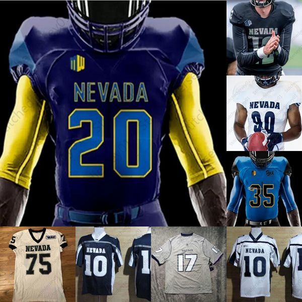 Custom Nevada Wolf Pack Football Малик Генри Девонте Ли Эйвери Морроу Коул Тернер Мелкуан Стовалл Колин Каперник Джерси Колледж NCAA мужские женские молодежные