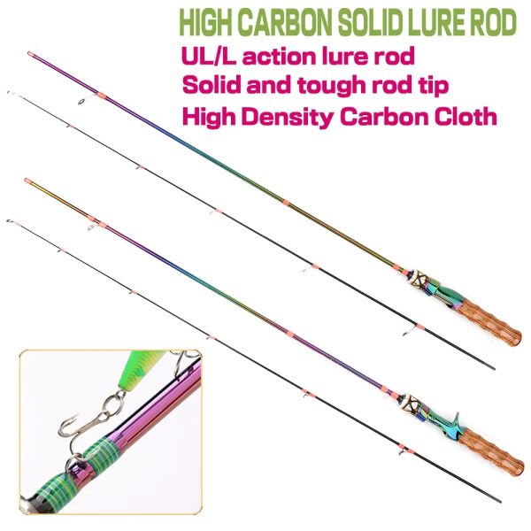 Canne 1.68m 1.8m Carp Stream Canna da pesca resistente Ultra leggera UL Azione Micro Casting/Spinning Canne con esca da viaggio leggera Impugnatura in legno