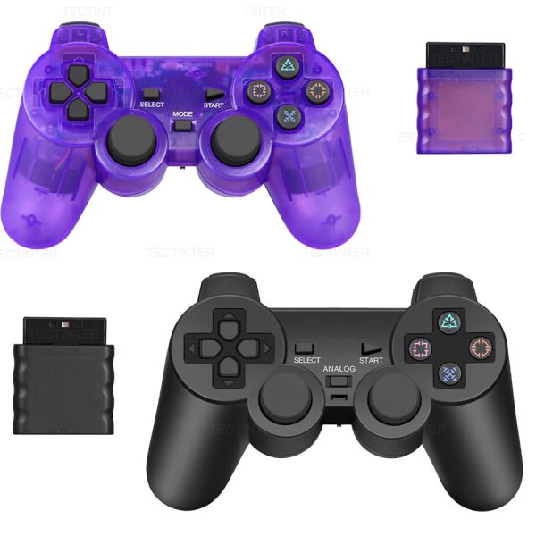 Gamepad per SONY PS2 Controller wireless Gamepad per Play Station 2 Joystick Console per PS2 per sony PS1 Colore trasparente