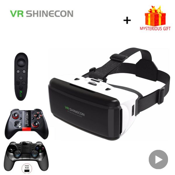 Dispositivos VR Shinecon Casque Capacete 3D Óculos Realidade Virtual Aumentada para iPhone Android Smartphone Smart Phone Goggle Mobile Viar Game