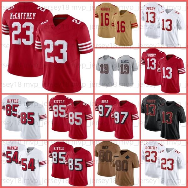 Christian McCaffrey Deebo Samuel Brock Purdy Football Jersey Nick Bosa George Kittle Patrick Willis Fred Warner Jerry Rice Talanoa Hufanga Jack Moody Aiyuk