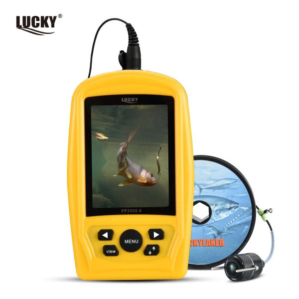 Finders LUCKY Tragbarer Unterwasser-Angelfinder, 3,5-Zoll-LCD-Display, wasserdichter TFT-RGB-Monitor für Winter-Angelkameras, 20 m Sonde