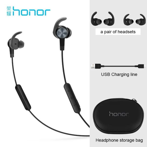 Fones de ouvido Honra AM61 Bluetooth Earnessphones Ipx5 Imper impermeável BT4.1xsport Music Mic Control Wireless Ear Earphones para Android iOS