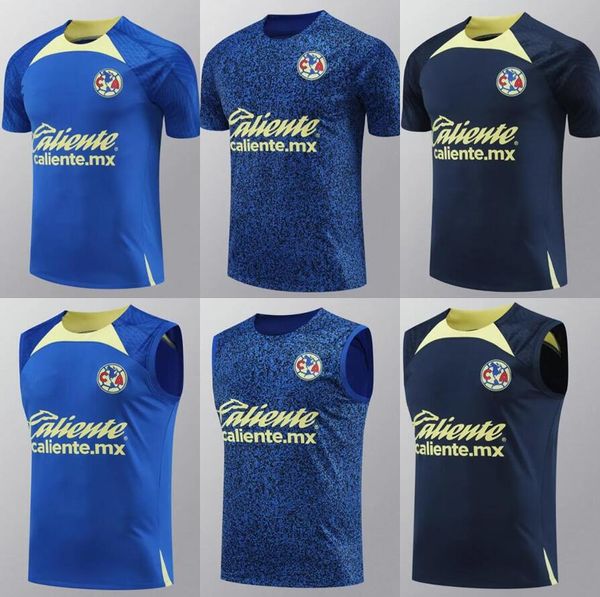 2024 2025 México Sports Set 24 25 Club América MX HENRY J.QUINONES D.VALDES Terno Jogging Manga Curta Camisa de Treinamento de Impacto A.ZENDEJAS FIDALGO Camisa de Futebol