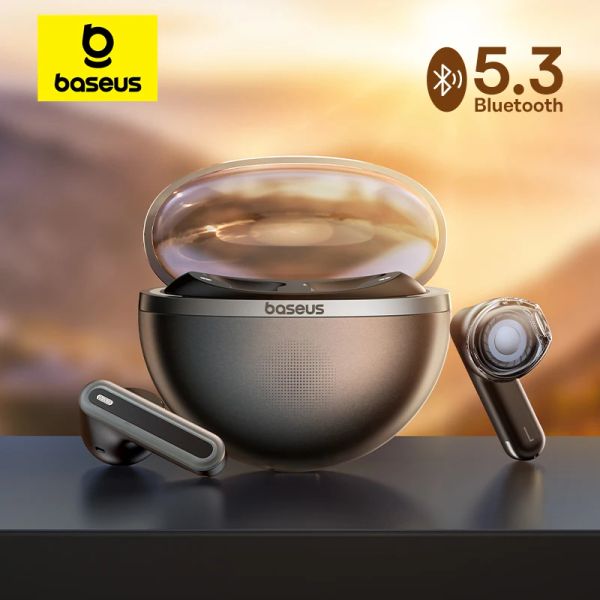 Cuffie Baseus Bowie E5 TWS Auricolari wireless Bluetooth 5.3 Auricolari 25 ore di riproduzione 2 microfoni Riduzione del rumore Cuffie per chiamate HD Cuffie HIFI