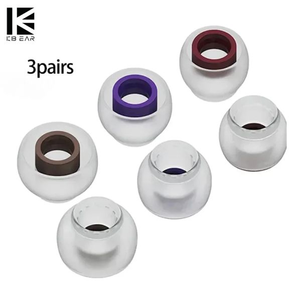 Acessórios TRI Clarion Silicone Fone de ouvido Eartips 3 pares para tamanho S / M / L Acessório de fone de ouvido com fio Fones de ouvido KBEAR HBB KAI I3 Pro IEMS