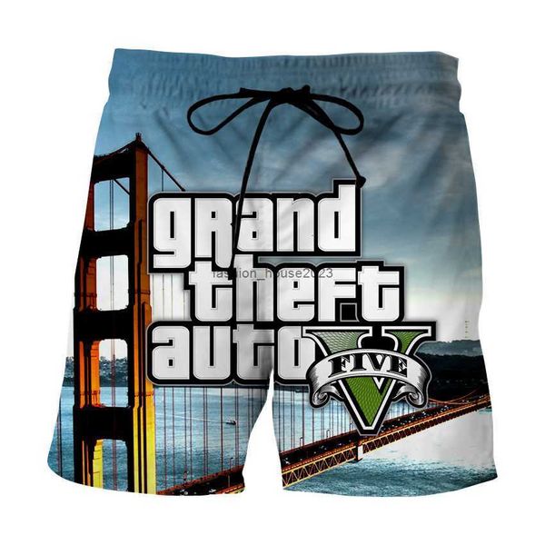 Nuovi pantaloni da spiaggia stampati digitali in 3D periferici di gioco GTA5 Pantaloncini Grand Theft Auto