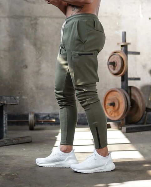 Jogginghosen Herren Fitness Leggings leiten Jogging Green Hosen Jogger Streetwear Multipocket -Hosen Sport Training Bottoms Jogginghosen