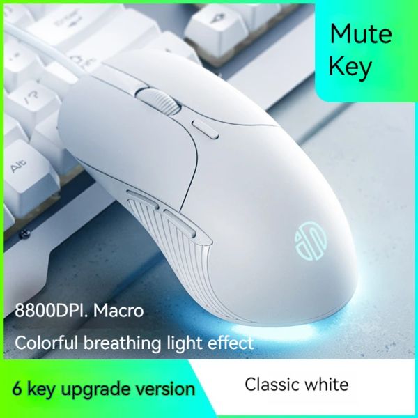 Ratos Inphic Pb1 Mouse Wired Silent Office, Business, Esports, Jogos, Macro Machinery, Laptop, Estudantes Masculinos e Femininos Adequados para