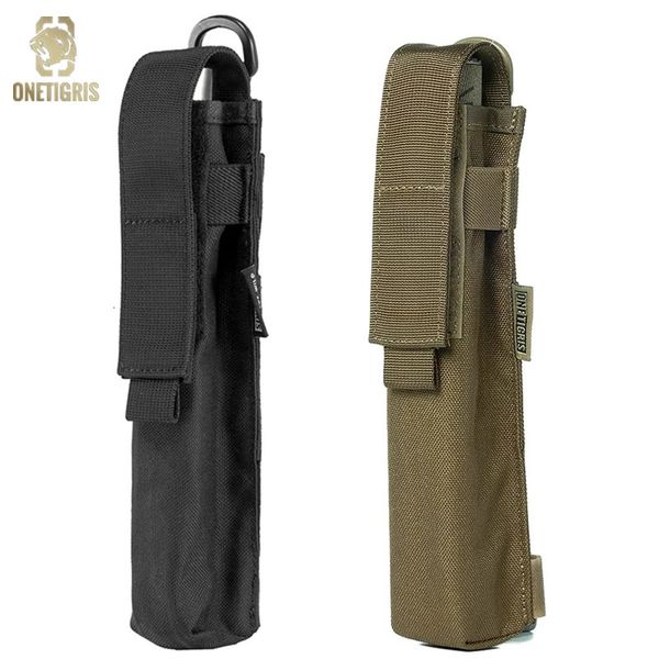 Onetigris tático ferramenta bolsa de caça ao ar livre faca coldre ajustável molle edc para lanternas pistola dobrável saco 240220