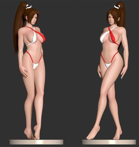 Badebekleidung 1/24 75 mm 1/18 100mm Harzmodell Kits Bikini Mädchen unbemalte keine Farbe RW175