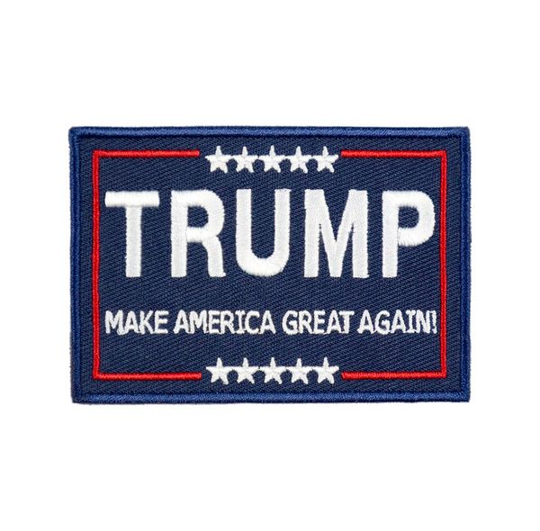 Trump Make America Great Again Вышивка утюгом на заплатках для одежды DIY Куртка Жилет Мотоциклетные байкерские аксессуары на заказ Ваш Sh2299265