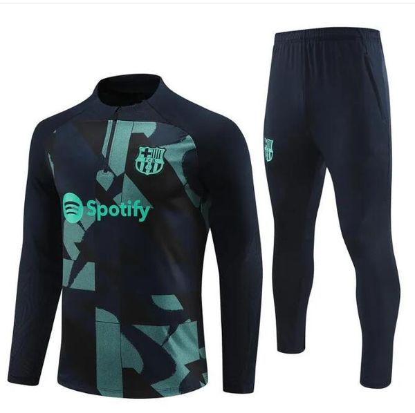 Classic Style Football Tracksuit Barça Conjunto de meninos adultos Treinamento Treining Men and Kids Rastreos 2024 2025 Ansu Fati Pedri Lewandowski Camisetas De