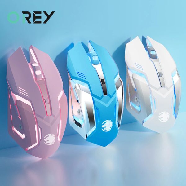 Rato de fio de rato silencioso mause ergonômico 4 teclas retroiluminado mini mouse mágico para computador portátil pc gamer silencioso mouse presente para menina