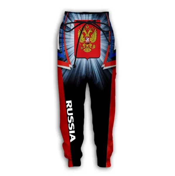 Hosen PLstar Cosmos 3Dprinted Casual Hosen Russland Land Flagge Kunst Hosen Männer/Frauen Jogger Hosen Großhändler Dropshipping Style1