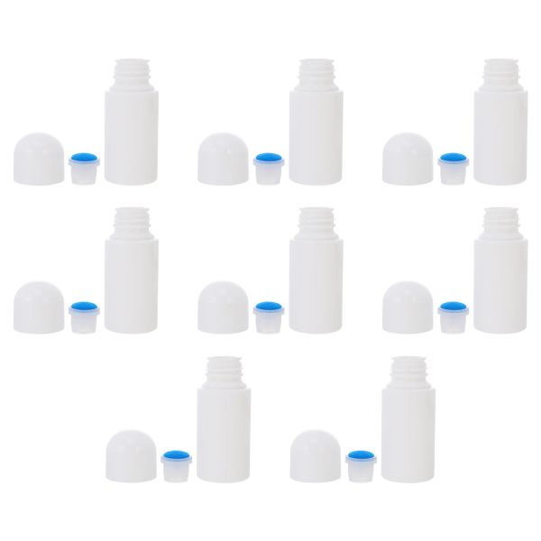 Garrafas 8pcs 50ML garrafas de esponja aplicador vazio cabeça de rolo líquido desodorante recarregável sub ponta recipiente garrafa de rolo (cor aleatória)