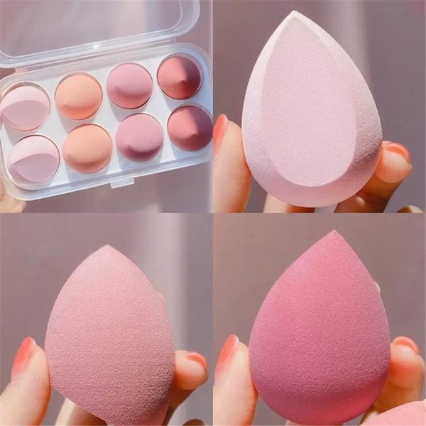 4/8pcs Esponja de maquiagem Blender Beauty Egg Cosmetic Puff Soft Foundation Esponjas Powder Puff Mulheres Make Up Acessórios Ferramentas de beleza 240229