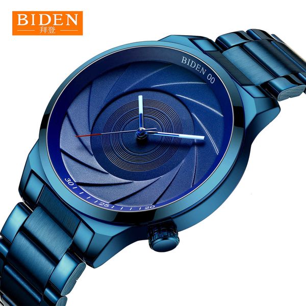 Biden nuovo orologio alla moda orologio da uomo impermeabile di alta qualità concetto creativo orologio al quarzo fantasma ottico