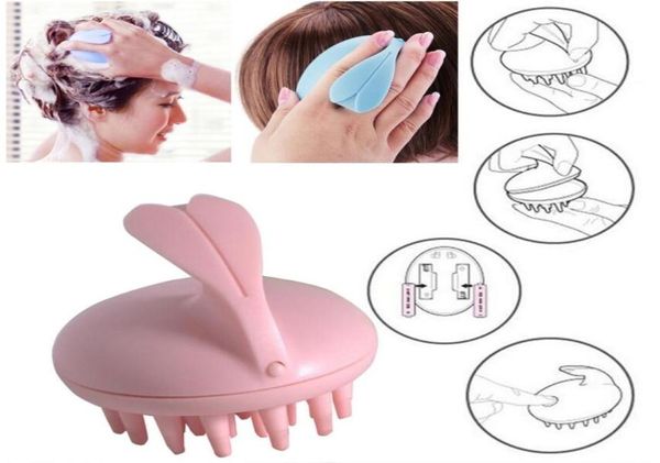 Escova de massagem para couro cabeludo, pente de silicone vibratório, massageador elétrico, cabeça de escova de cabelo à prova d'água, escova de massagem elétrica 5944627