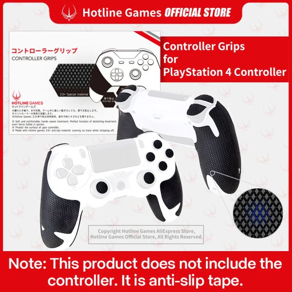 Gamepad 20 pezzi HOTLINE GAMES 2.0 PLUS Nastro adesivo per controller compatibile con controller Playstation 4 / PS4, antiscivolo, traspirante