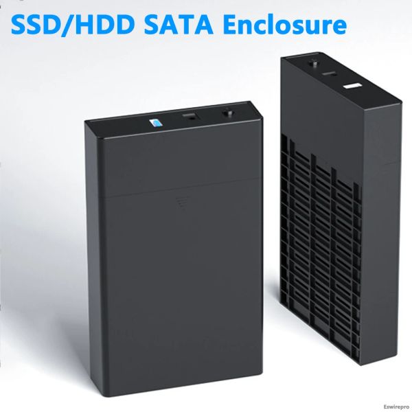 Коробки Ruisave 2,5 3,5-дюймовый корпус для жесткого диска SATA USB3.0 Внешний HD-футляр для жесткого диска емкостью до 18 ТБ SSD SATA Drive Reader hd externo