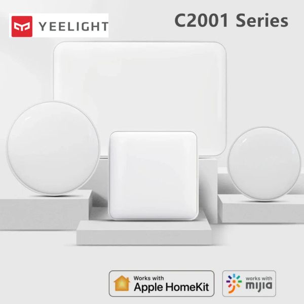 Controle yeelight xianyu c2001 série luz de teto inteligente regulável bluetooth controle remoto app controle voz funciona com mijia e homekit