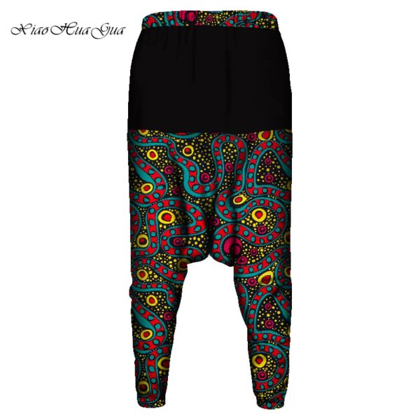 Calças masculinas africanas, calças estampadas de ancara, tradição dashiki kent, roupas masculinas, novo estilo, calça solta casual wyn961