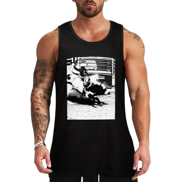 Regatas masculinas Bull Riding Champ Top camisetas esportivas para homens ternos roupas de ginástica camiseta