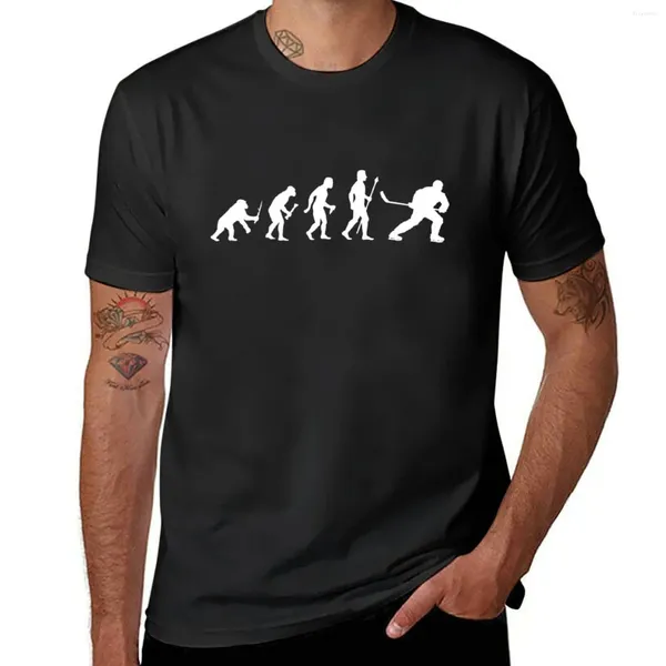 Camiseta masculina regata de evolução de hóquei no gelo camiseta curta camisetas gráficas masculinas grandes e altas