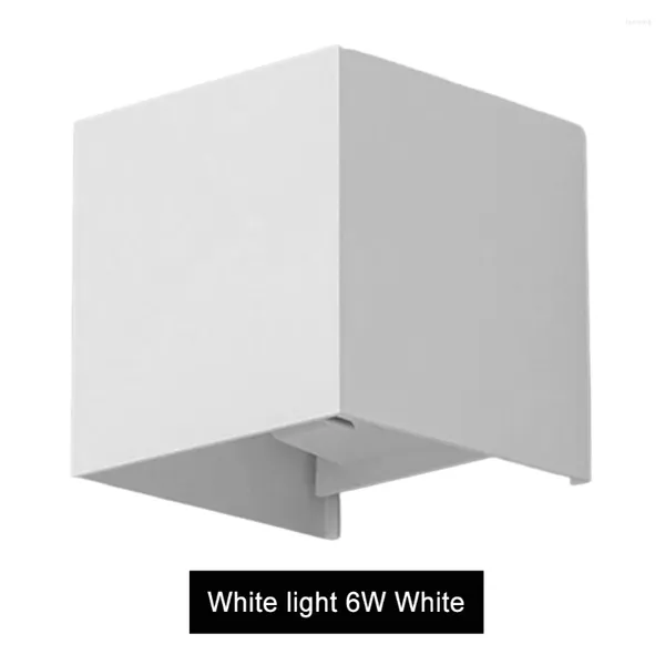 Lâmpada de parede 6w/10w cubo varanda luz alumínio interior à prova dwaterproof água minimalista casa iluminação quadrado moderno para el corredor sala estar