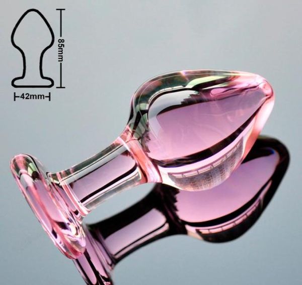 Uomini Gay Rosa Cristallo Butt Plug Set Pyrex Vetro Anal Dildo Palla Perlina Pene Finto Masturbazione Femminile Giocattolo Del Sesso Kit per Donne Adulte7063886