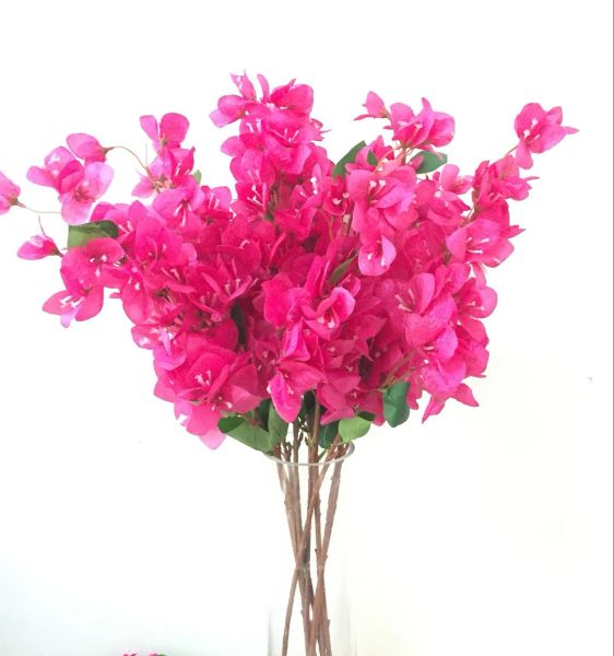 uno di seta Bougainvillea Glabra fiore artificiale montato a pavimento falso bouganville spectabilis rosa caldo per centrotavola di nozze fiori decorativi 2024302