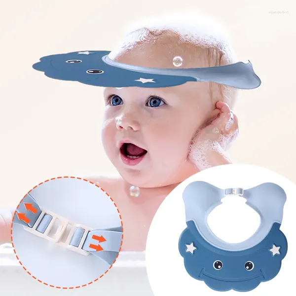 Bola Caps Ajustável Bebê Chuveiro Cap Crianças Banho Seguro Banho Shampoo Lavar Cabelo Escudo Elástico Para Crianças Acessórios de Proteção