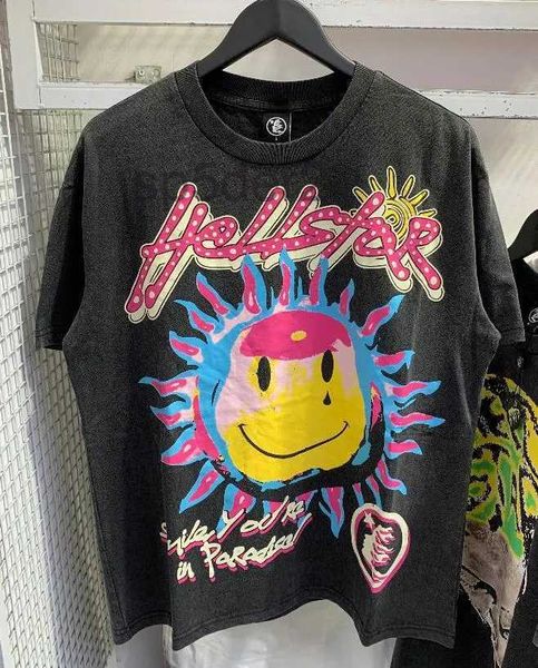 Hellstar T Shirt High Street Hip Hop Alfabe Yazımı Yaz Erkekler Tasarımcı Kadınlar Erkek Tişört Tişört Kadın Tee Giysileri Graffiti Yazı Vintage X5SV