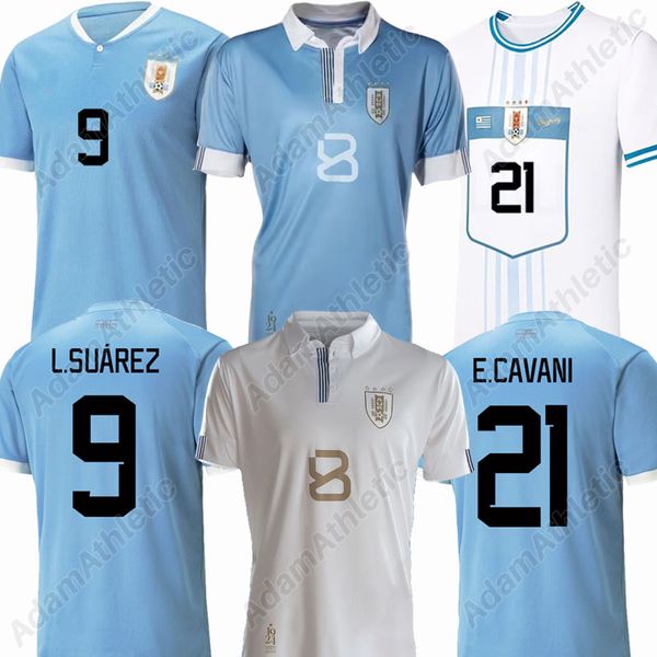 Uruguay-Fußballtrikot 2024 L.SUAREZ E.CAVANI Uruguay-Trikot zum 100-jährigen Jubiläum R.ARAUJO F.VALVERDE D.NUNEZ G.DE ARRASCAETA N.DE LA CRUZ Fußballtrikots 2022-23