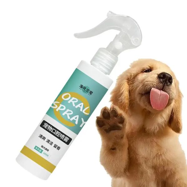 REMOVERSES SUBRIMENTO DE RECURSO DE RECURSO DE DOG 180ML PET PET orais Spray oral Spray Efetivo de dentes de filhote de filhote Spray Spray de boca de gato para remoção de animais de estimação odor