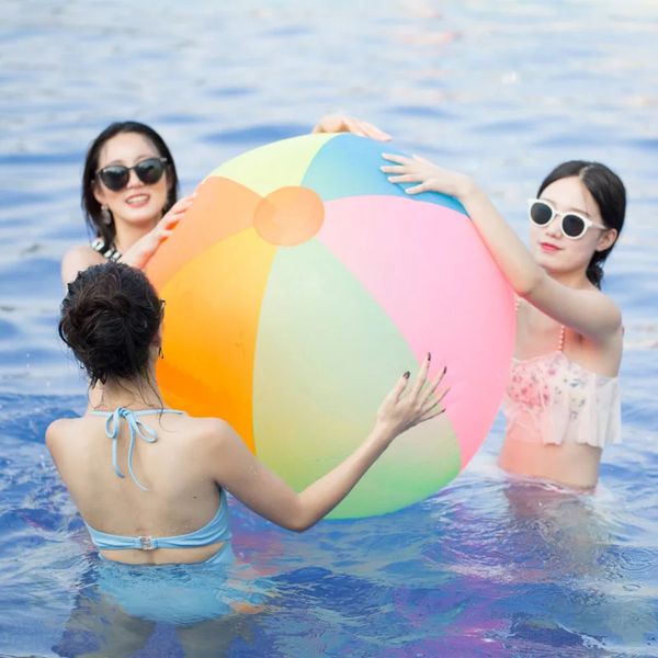 Super grande 80 cm PVC bola inflável criança criança ar praia piscina ao ar livre rolo gigante brinquedo esporte água jogar B38002 240223