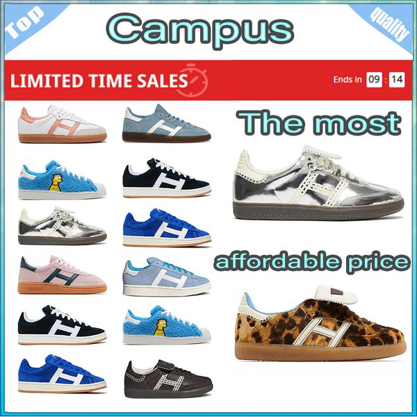 00s Campus 00 Couro Camurça Plate-forme Designer Sapatos Casuais Baixo Vintage Top OG Original Creme Branco Preto Vermelho Bege Rosa Verde Gum Esportes Sapatilhas tamanho36-45