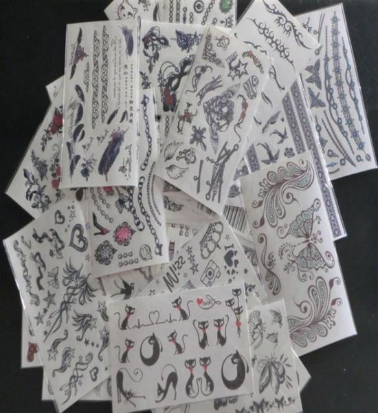 200pcs 9517cm Geçici Dudaklar Dövmeler Su geçirmez Vücut Karışımı DesignTattoo Stickers1122717