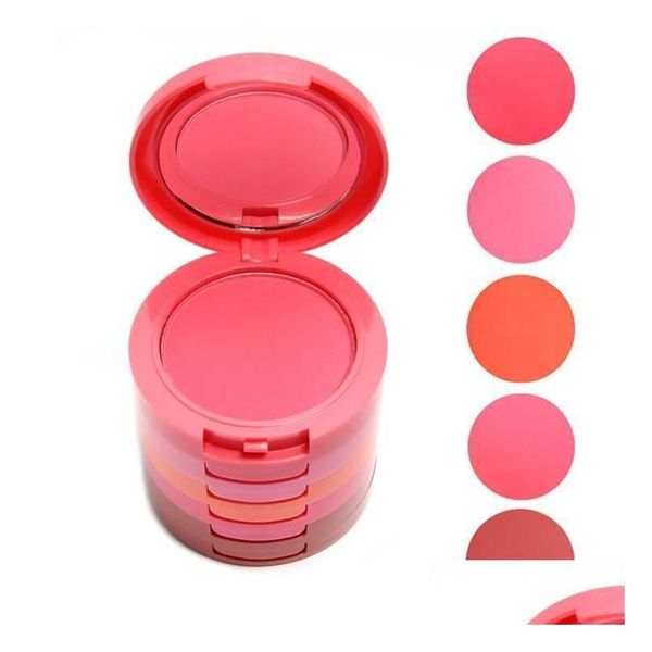 Blush B 5Inone Makeup Cheek Powder 5 Color Ber Different Pressed Foundation Face Make Up Palette 230808 Drop Delivery Health Beauty Ma Dh7Bm