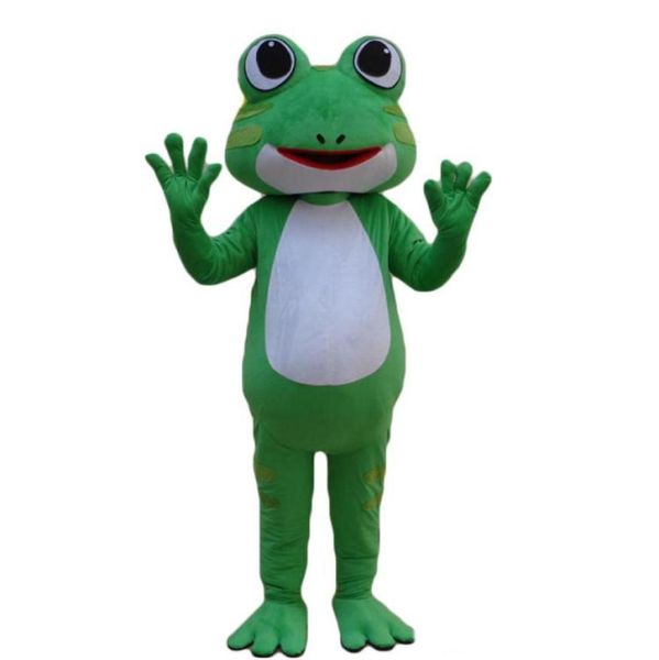 2018 Mascotte personalizzate di alta qualità costume da mascotte rana verde abiti da adlut mascotte personaggio dei cartoni animati rana7456483