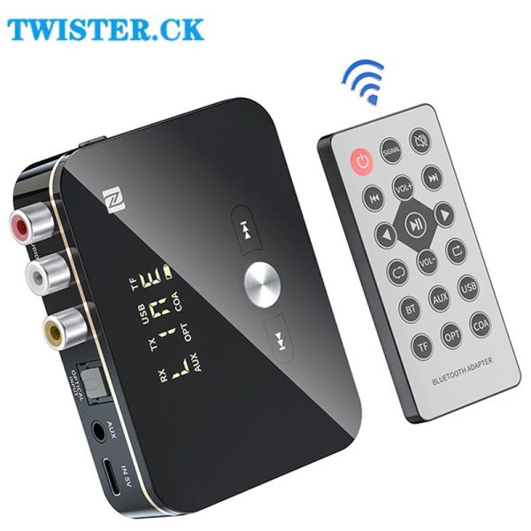Altoparlanti NFC Wireless Bluetooth 5.0 Adattatore audio 3,5 mm AUX RCA Ricevitore Trasmettitore Adattatore musicale ottico/coassiale per TV PC Altoparlante per auto
