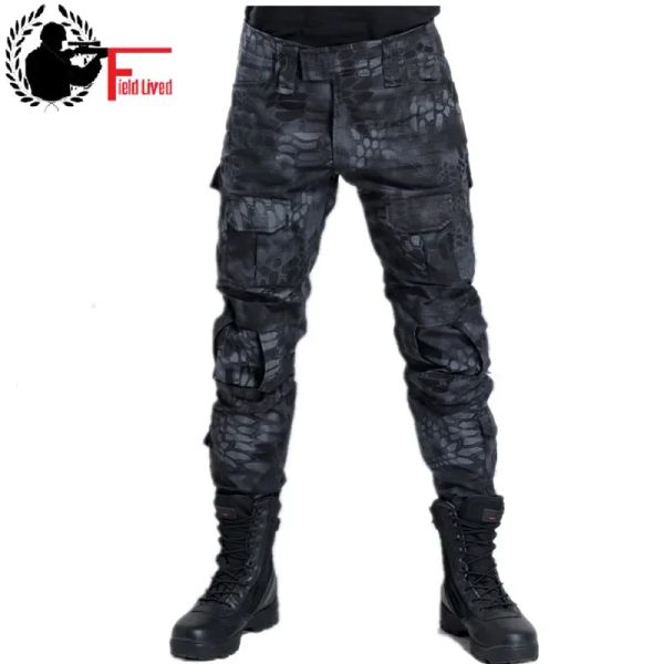 Pantaloni da uomo Pantaloni tattici stile militare Camouflage Hunt Pant per uomo Army Urban Ripstop Train Python Tuta Pantaloni cargo Pantaloni moda maschile