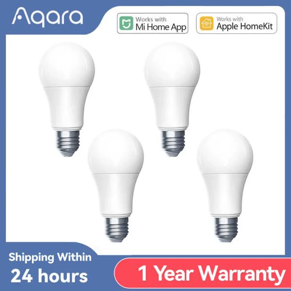 Controle aqara lâmpada led inteligente t1 zigbee e27 220240v 27006500k cor ajustar temperatura para mi home app luz remota funciona com homekit